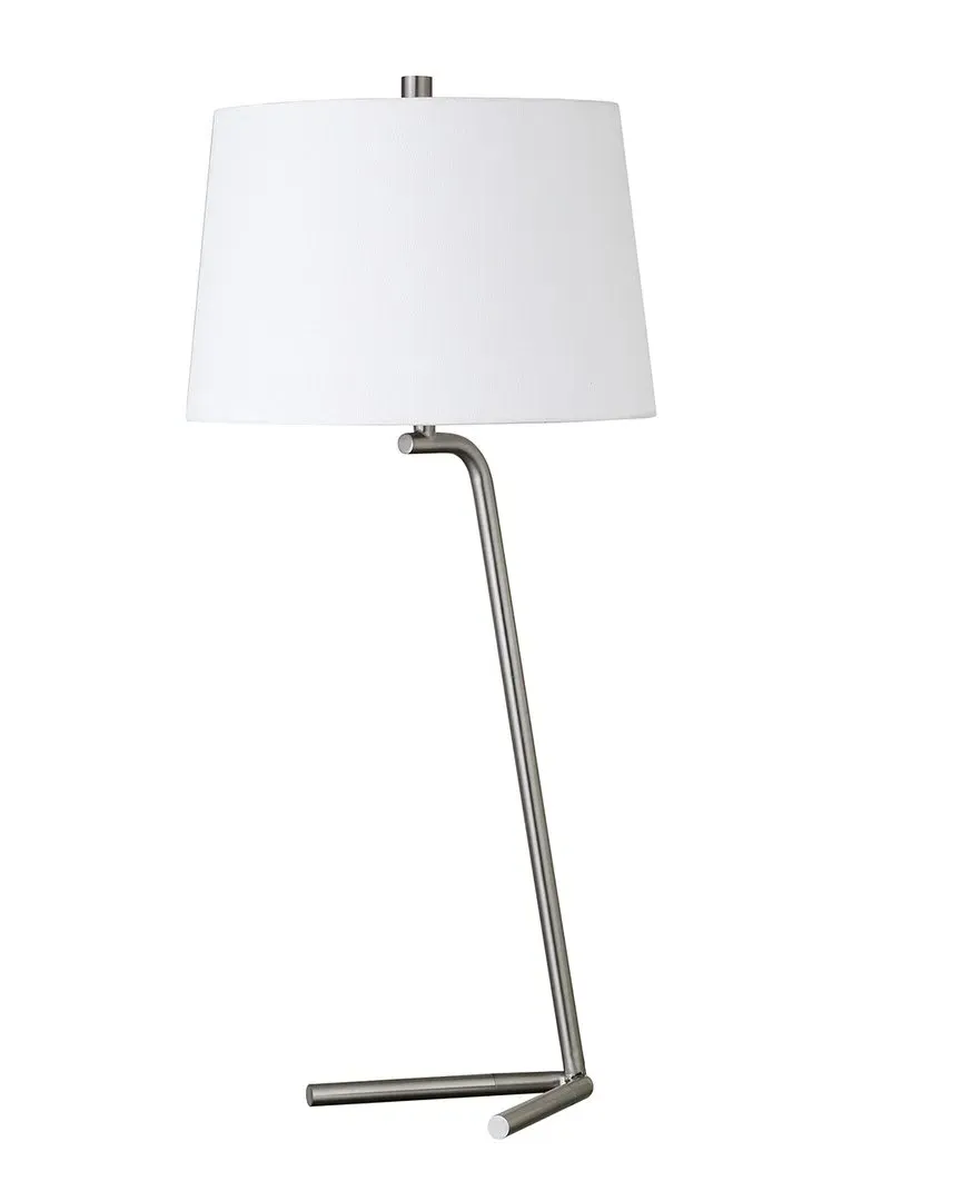 Markos Tilted Table Lamp - Silver, Metal