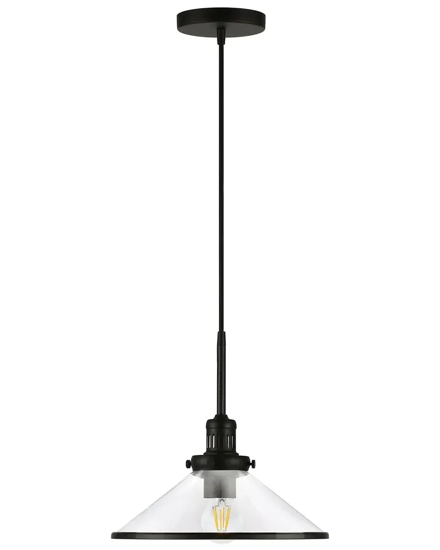 Milo Cone Pendant Light - Black, Glass image