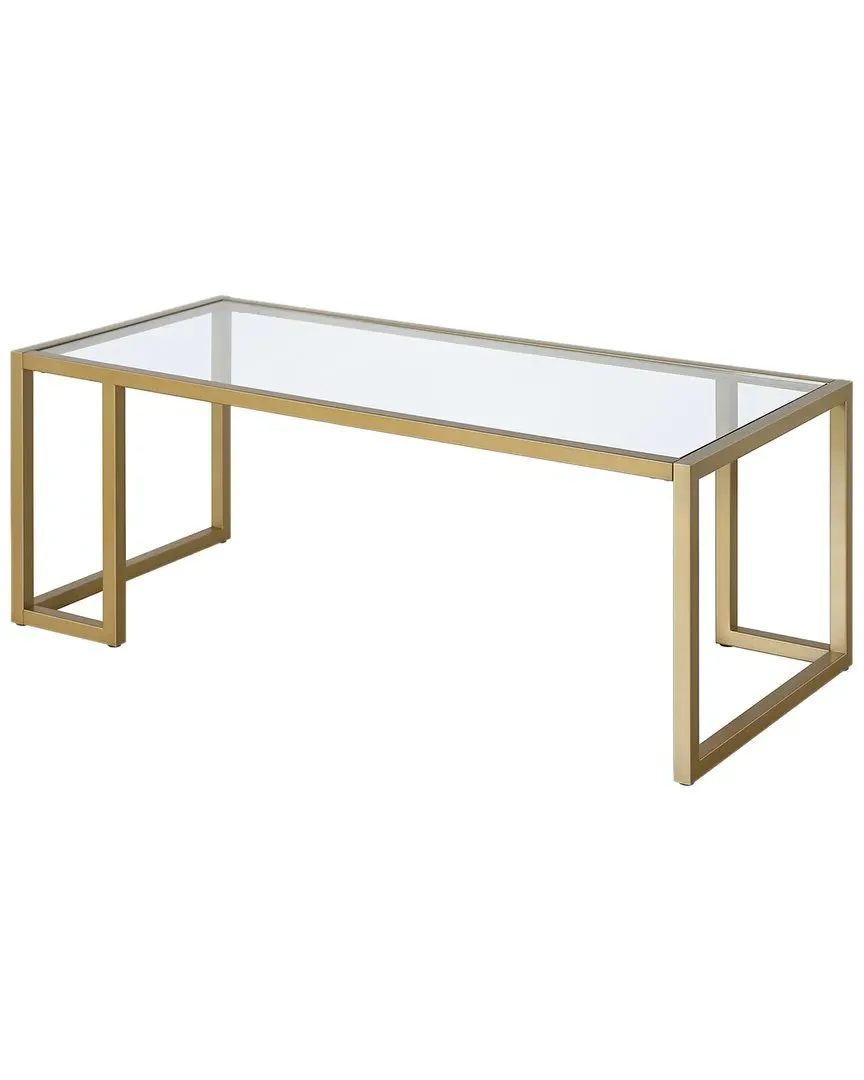 Oscar 45in Rectangular Coffee Table - Gold Brass, Steel