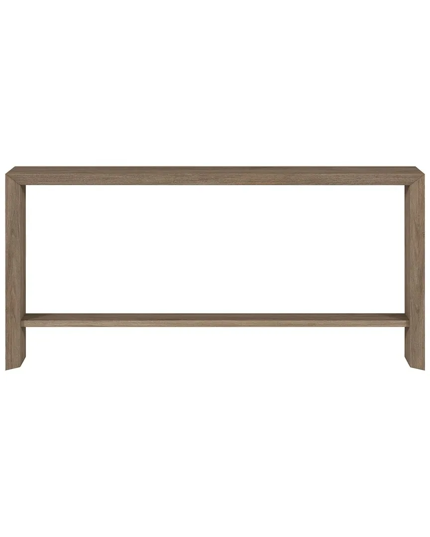 Osman 64in Rectangular Console Table with Storage - Antiqued Gray