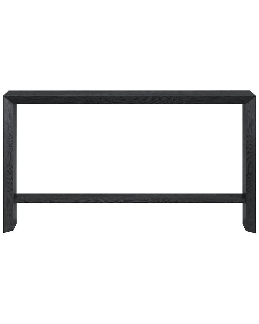 Osman Rectangular Console Table with Storage - Black, MDF image