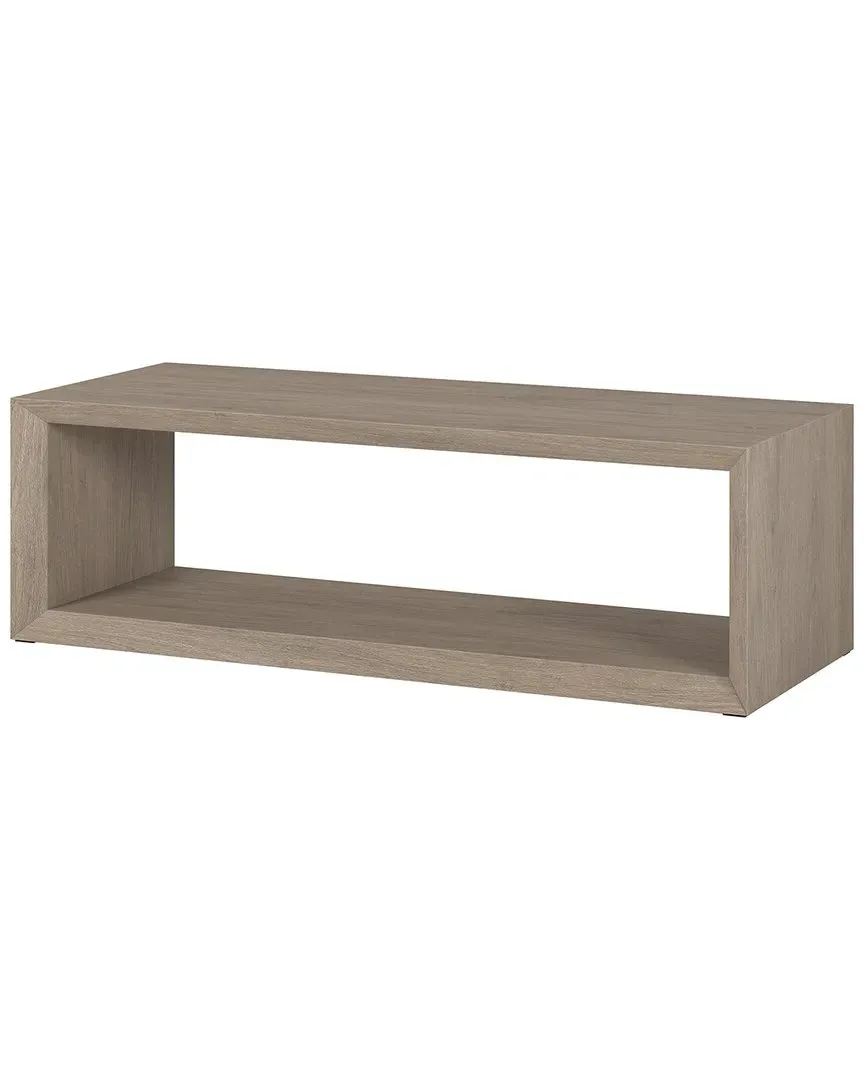Osmond Rectangular Coffee Table with Shelf - Grey, MDF