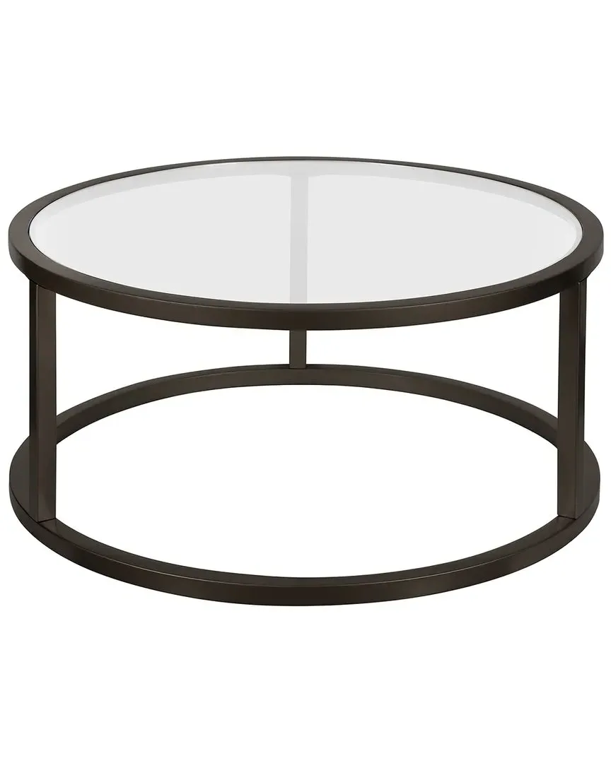 Parker Round Coffee Table - Blackened Bronze, Glass image