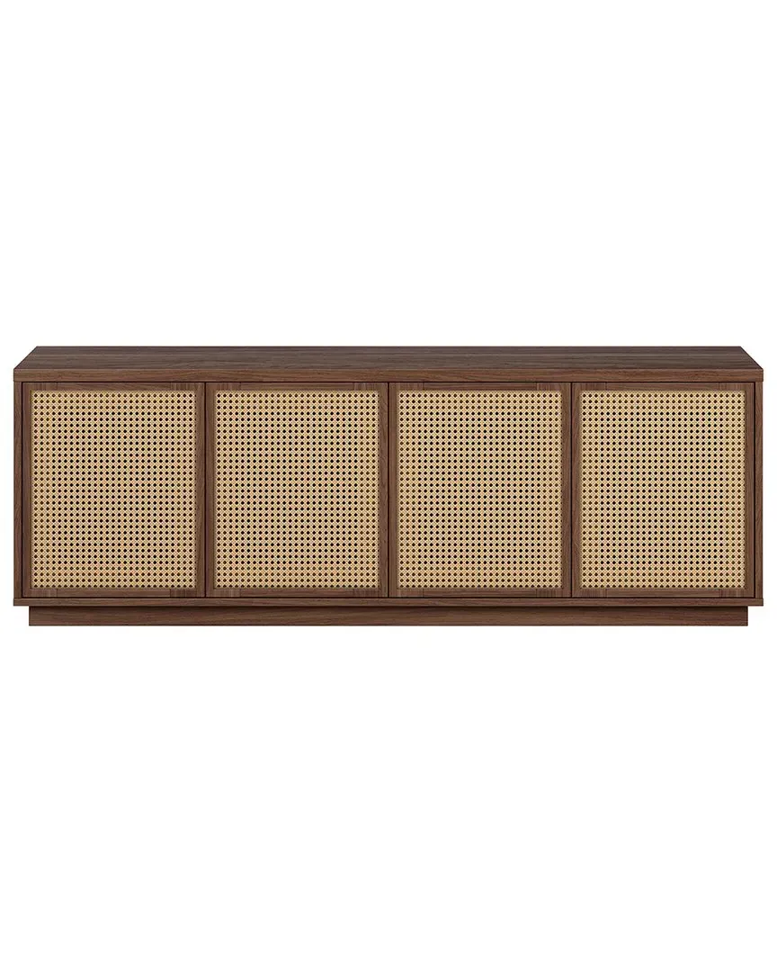 Pryce Rectangular TV Stand for TVs up to 78in - Satin Walnut image