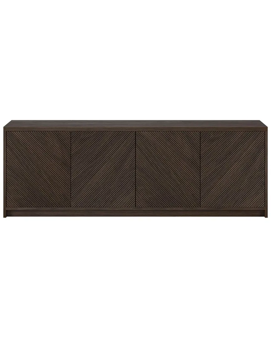 Renad Rectangular TV Stand for TVs up to 78in - Alder Brown image