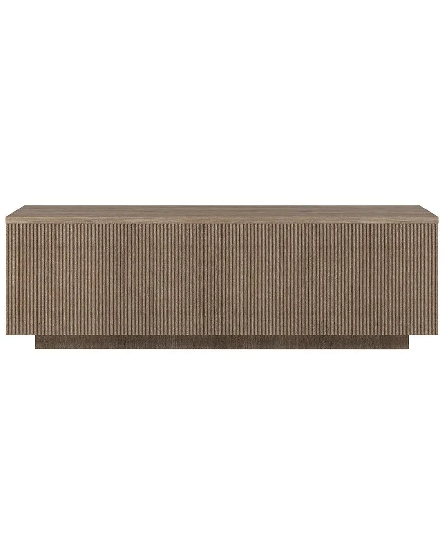 Reyes 48in Rectangular Coffee Table - Antiqued Gray Oak, MDF image