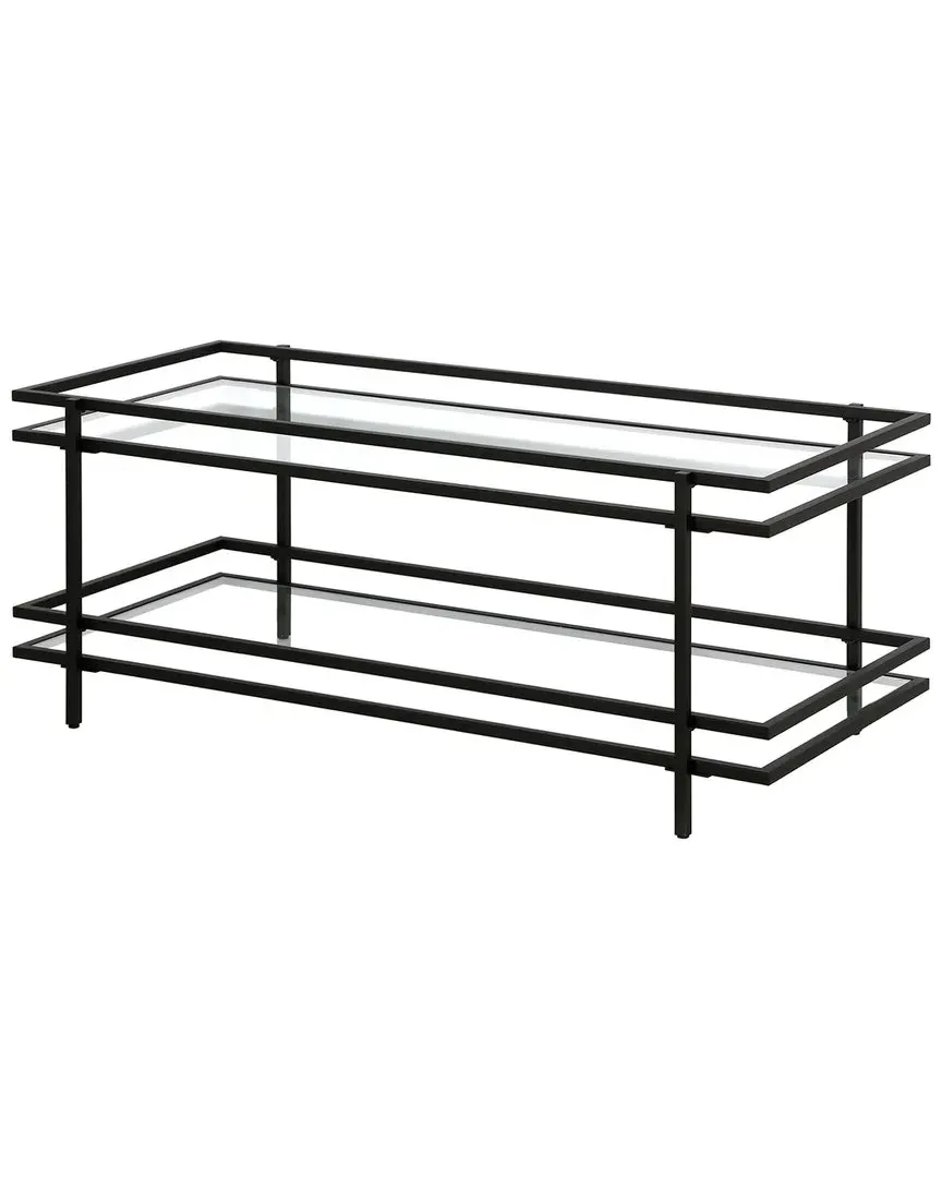 Robillard Rectangular Coffee Table - Blackened Bronze, Glass image