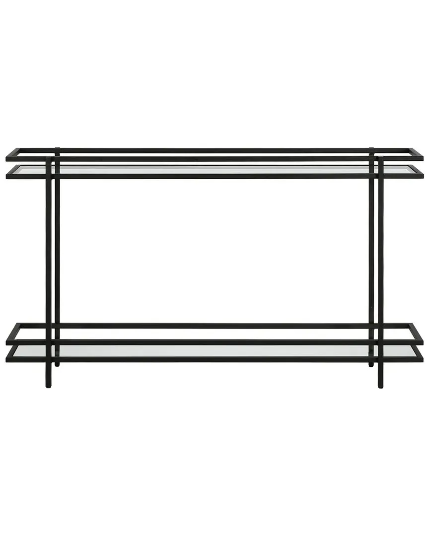Robillard Rectangular Console Table - Blackened Bronze, Glass image