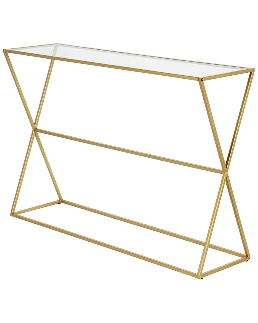 Sabrina 45" Rectangular Console Table - Gold Brass