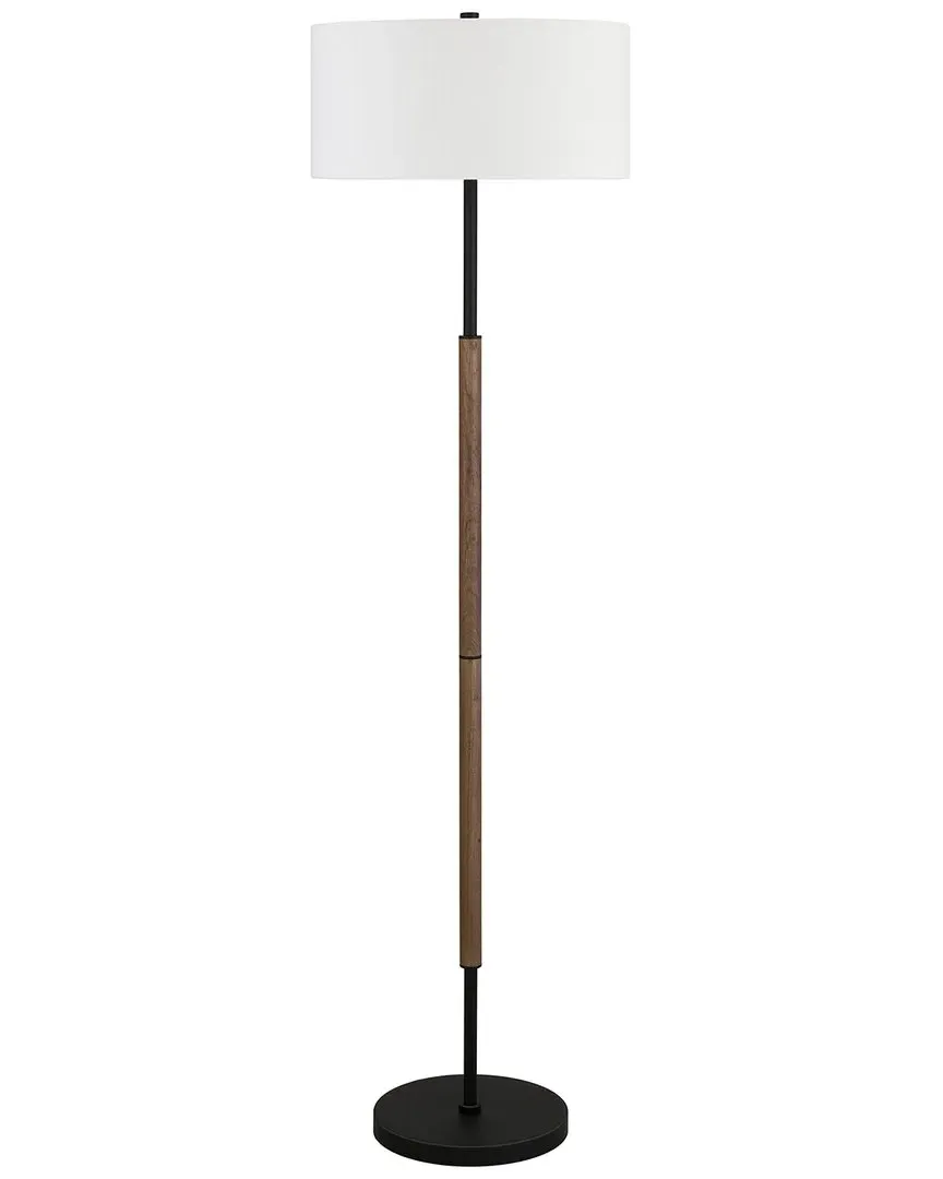 Simone 2-Light Floor Lamp with Fabric Shade - Bronze image