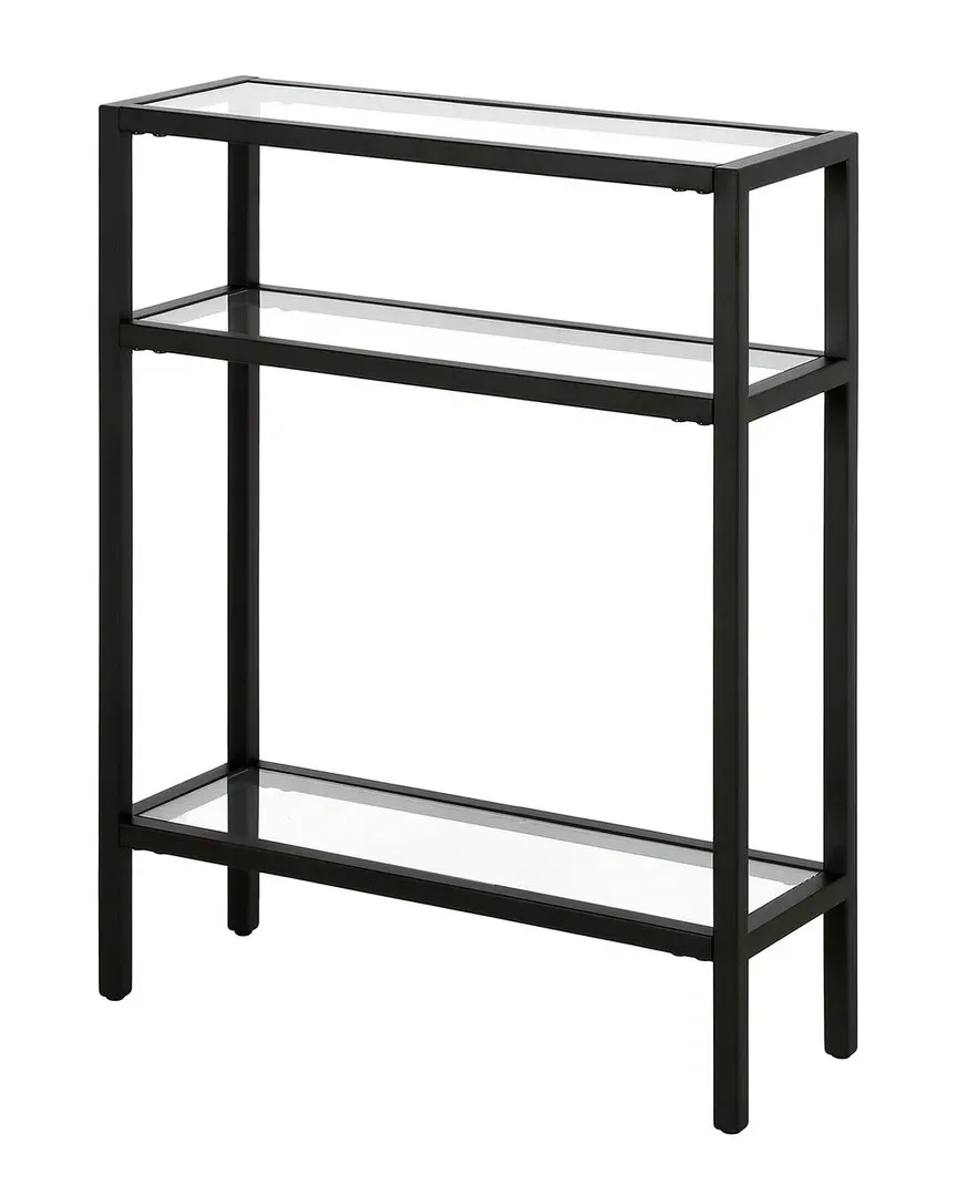 Sivil Compact Console Table - Black, Glass image