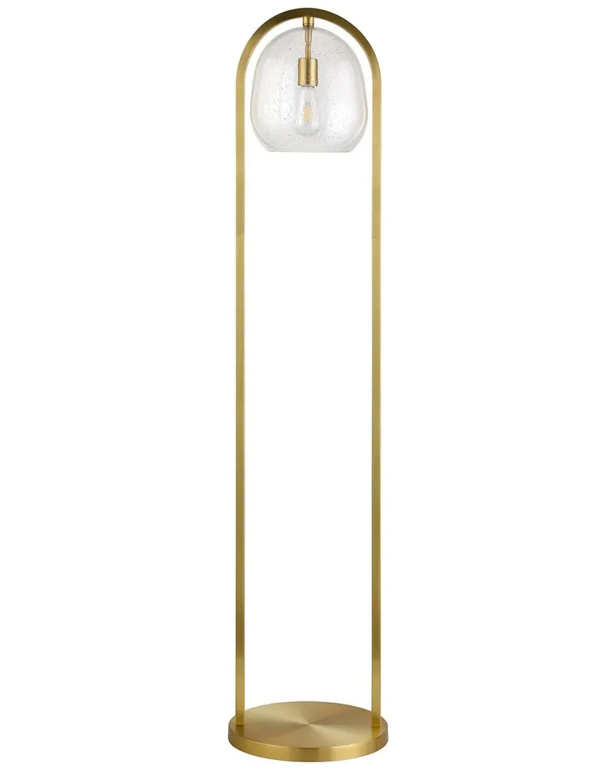 Sydney 64in Floor Lamp with Seeded Glass Shade - Gold