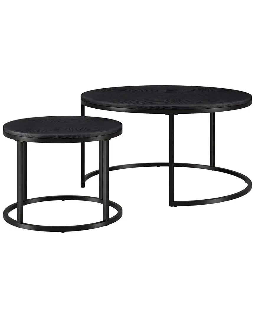 Watson Round Nested Coffee Table - Black, Metal image