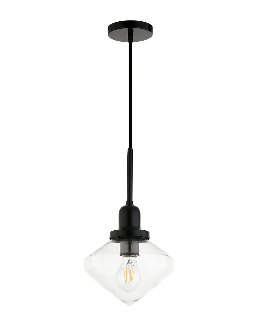 Zariza Globe Pendant Light - Blackened Bronze, Clear Glass image