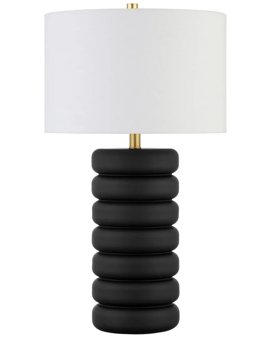 Zelda 25" Ceramic Bubble Body Table Lamp - Black, Ceramic image
