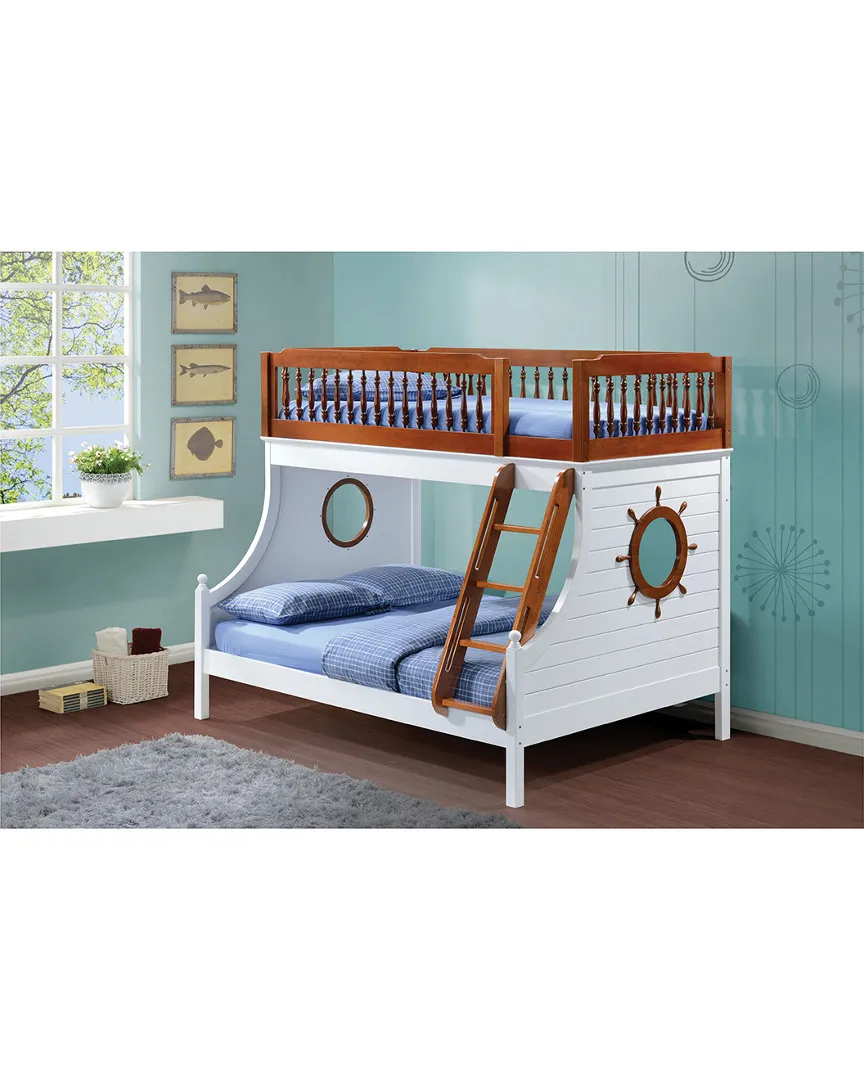 Farah Twin/Full Bunk Bed - Oak, White image