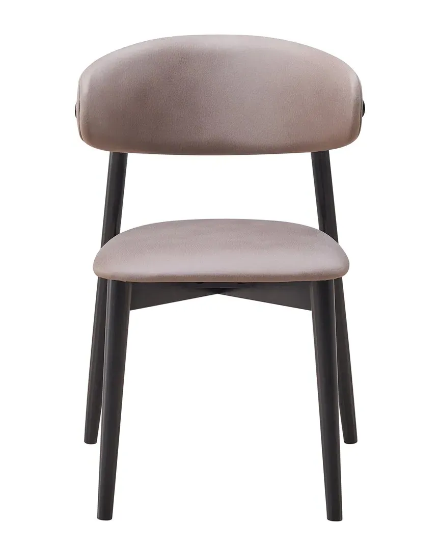 Lanae Side Chair Set of 2 - Grey, Microfiber