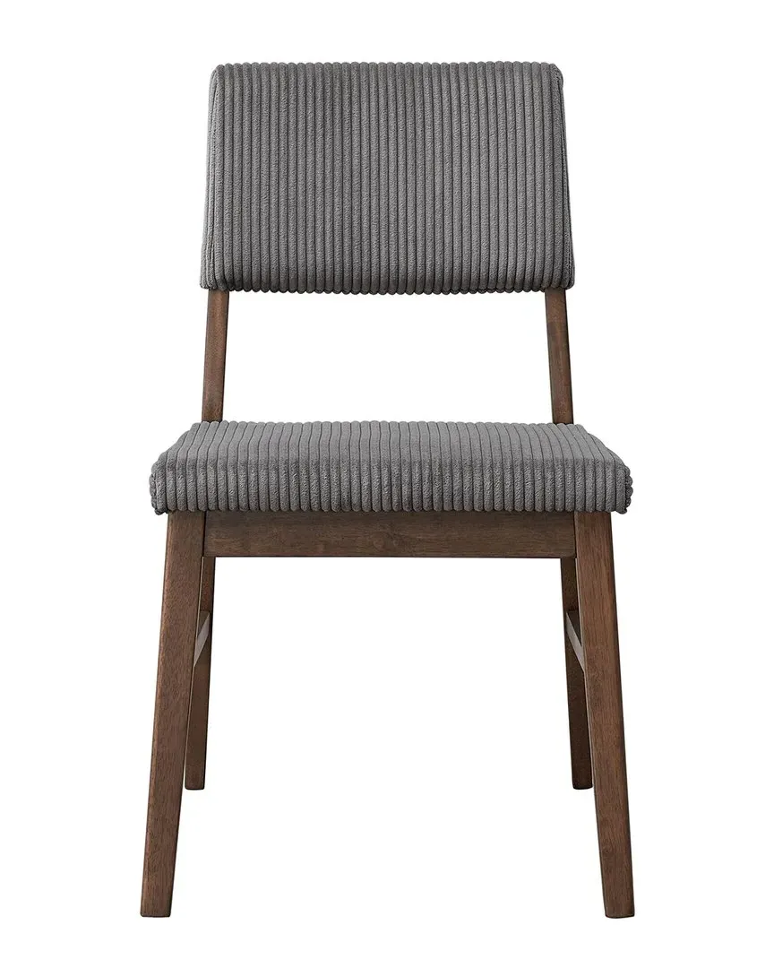 Seda Side Chair Set of 2 - Grey, Corduroy image