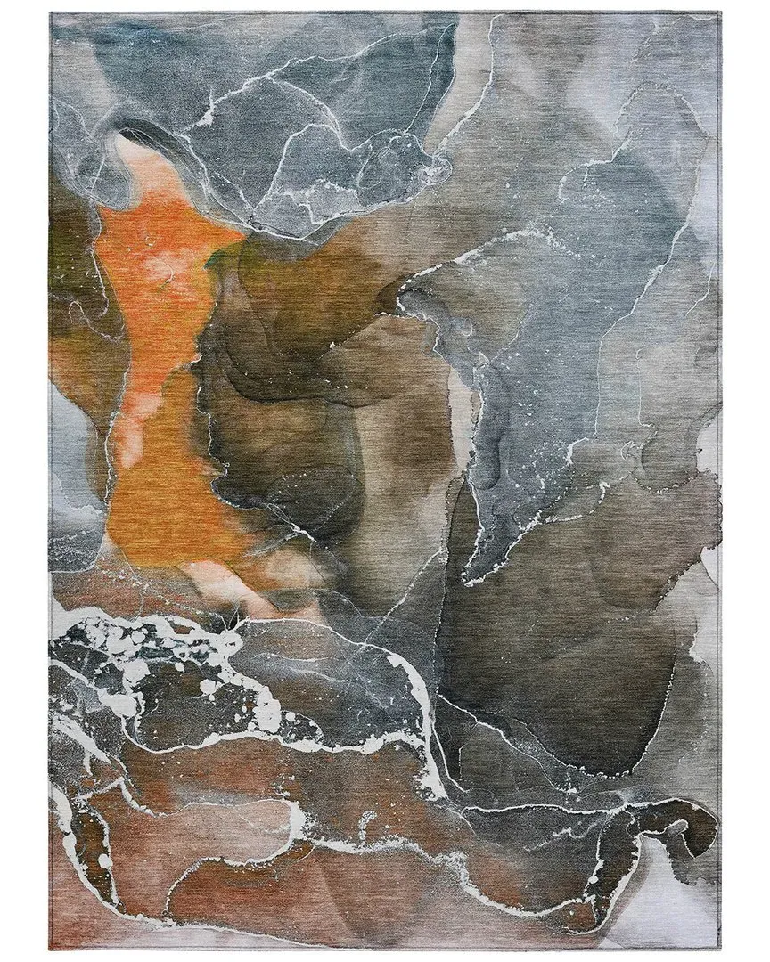 Chantille Indoor/Outdoor Washable Rug - Orange, Polyester