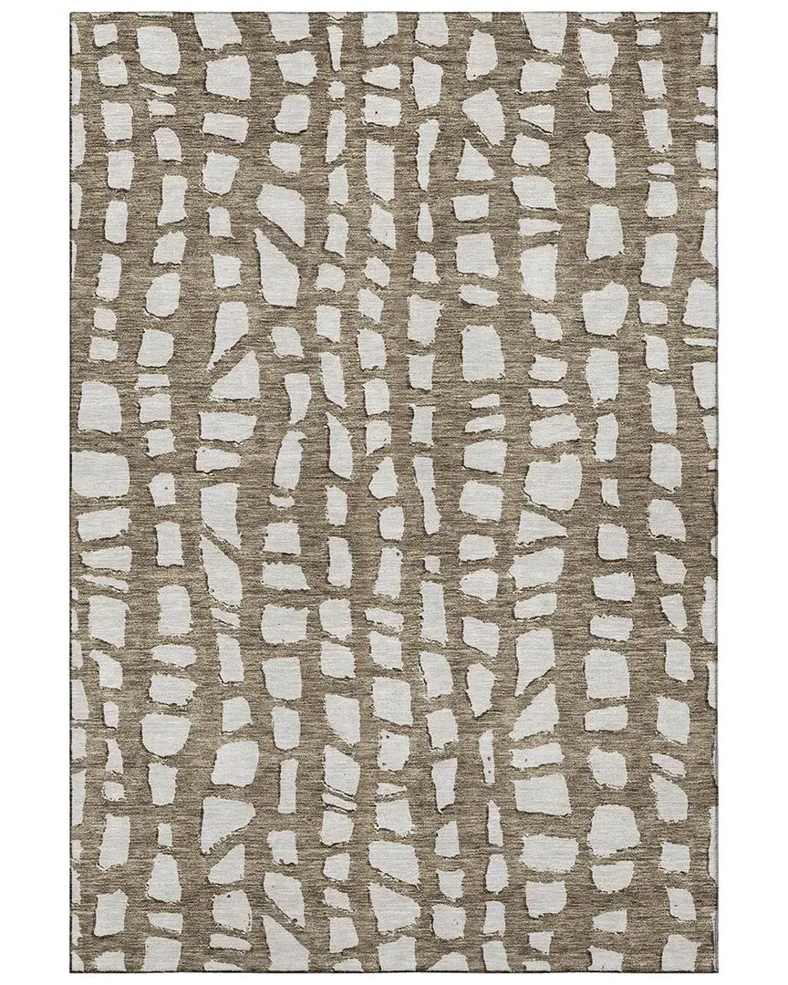 Washable Area Rug - Brown, Polyester