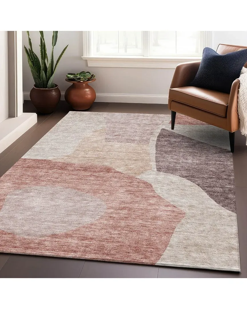 Washable Area Rug - Pink, Polyester