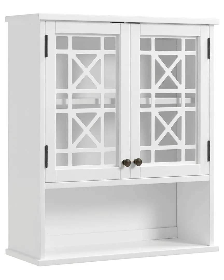 Derby Wall Mounted Bath Storage Cabinet with Shelf - White image