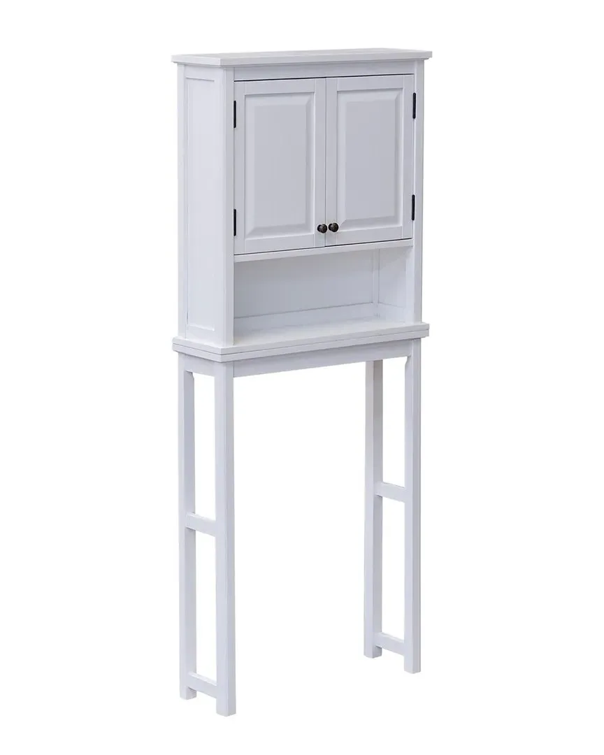Dorset Over Toilet Cabinet with Open Shelf - White