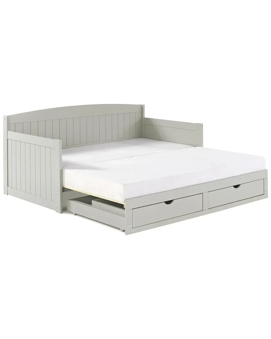 Harmony Daybed with King Conversion - Dove Grey, Pine image