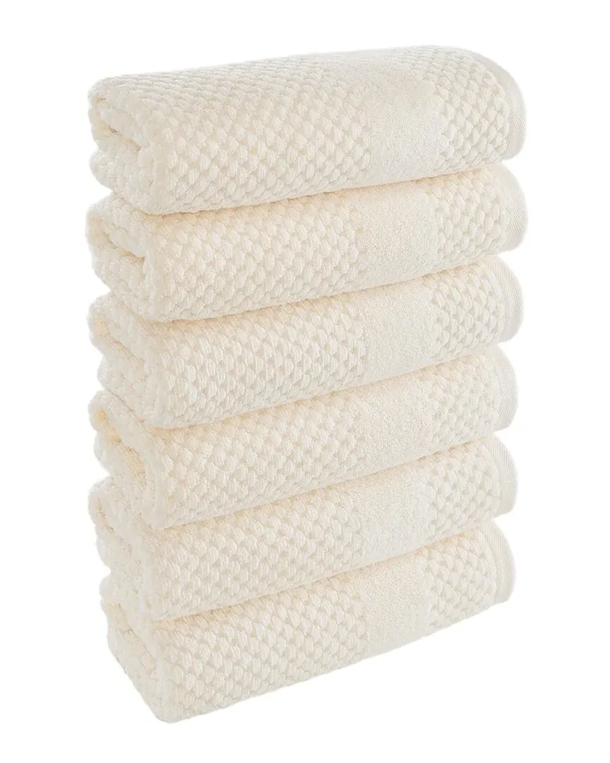 Antimicrobial Honeycomb Hand Towel Pack of 6 - Almond image