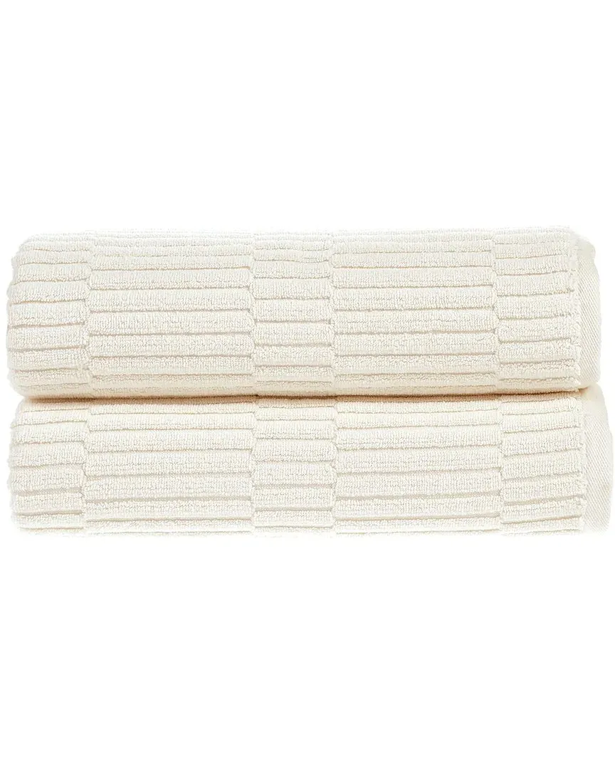 Antimicrobial Oxford Bath Sheet Pack of 2 - Almond, Turkish Cotton image