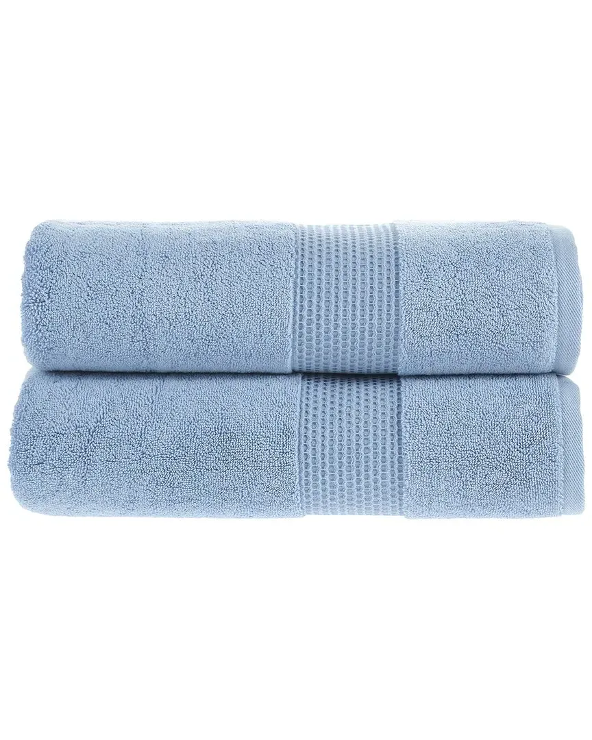 Antimicrobial Rhapsody Royale Bath Sheet Pack - Blue, Turkish Cotton image