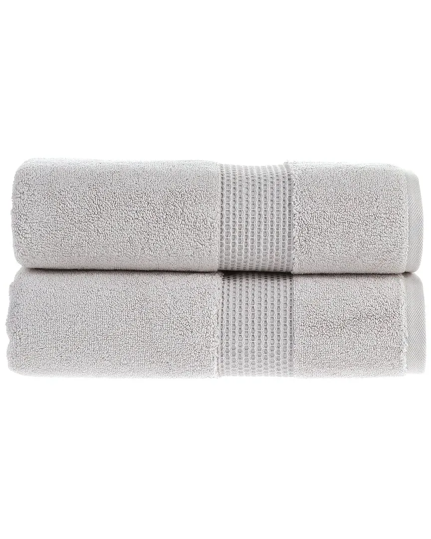 Antimicrobial Rhapsody Royale Bath Sheet Pack - Silver, Turkish Cotton