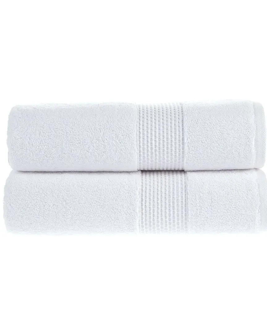 Antimicrobial Rhapsody Royale Bath Sheet Pack - White, Turkish Cotton