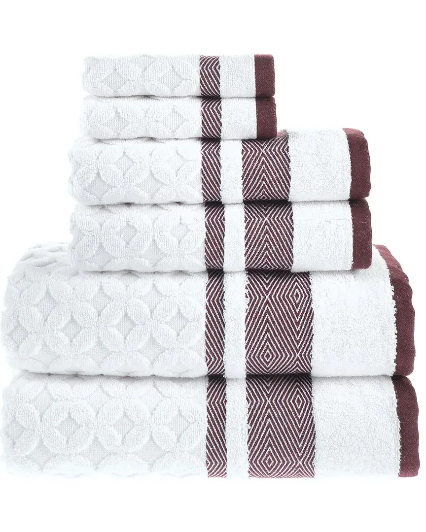 Antimicrobial Westport 6-Piece Towel Set - Fig, Turkish Cotton image