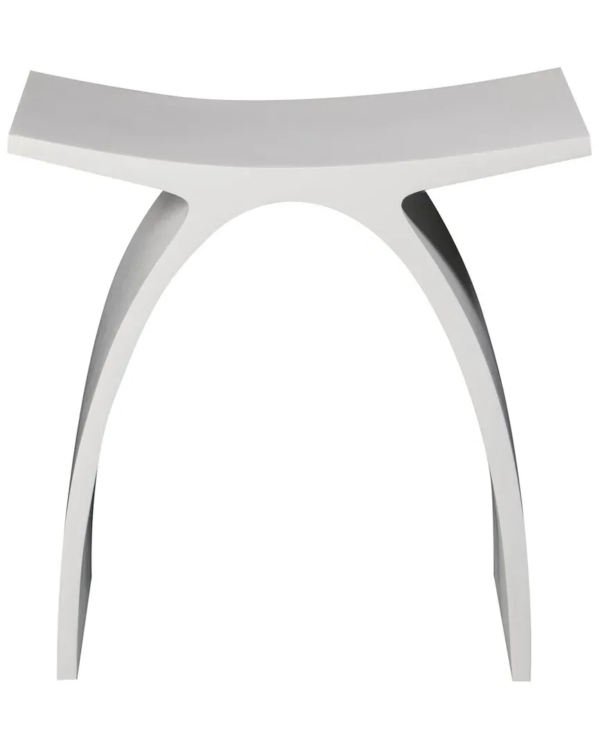 Arched Bathroom Stool - White, Resin image