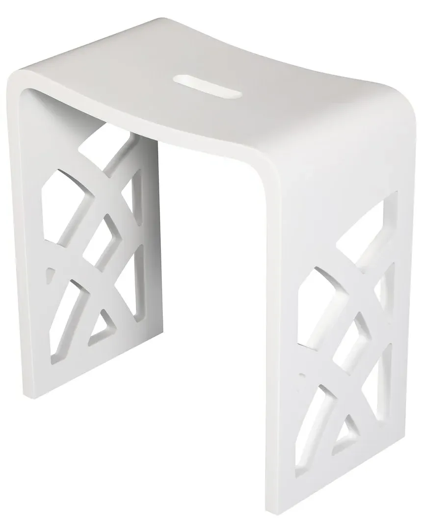 Bathroom Stool - White, Resin