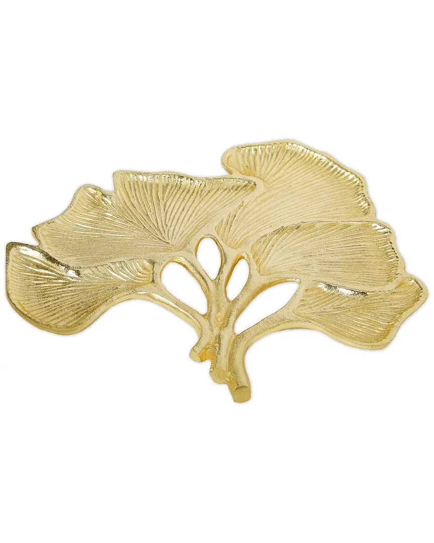 Gold Leaf Sectional Dish - Gold, Stainless Steel