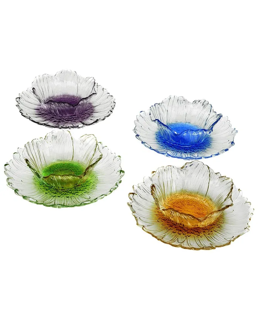 Set of 4 Dessert Bowls - Multicolor, Glass image