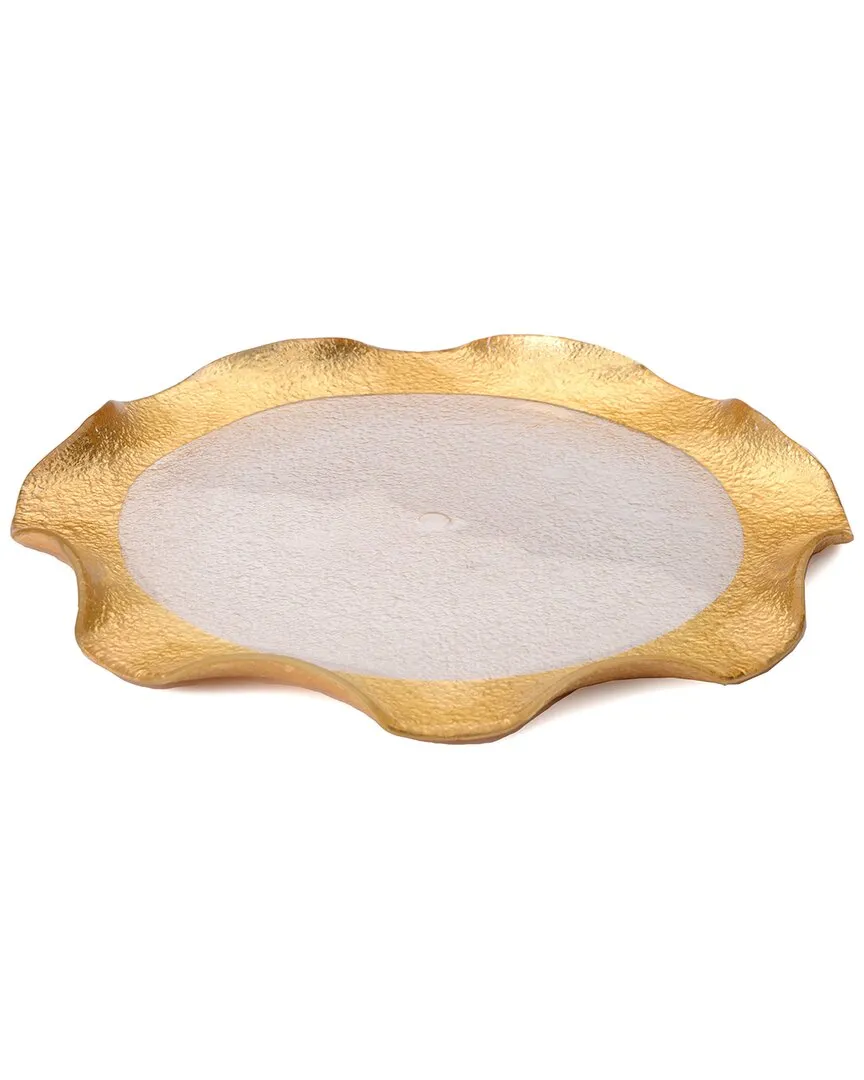 Set of Four 9in Chargers - Gold