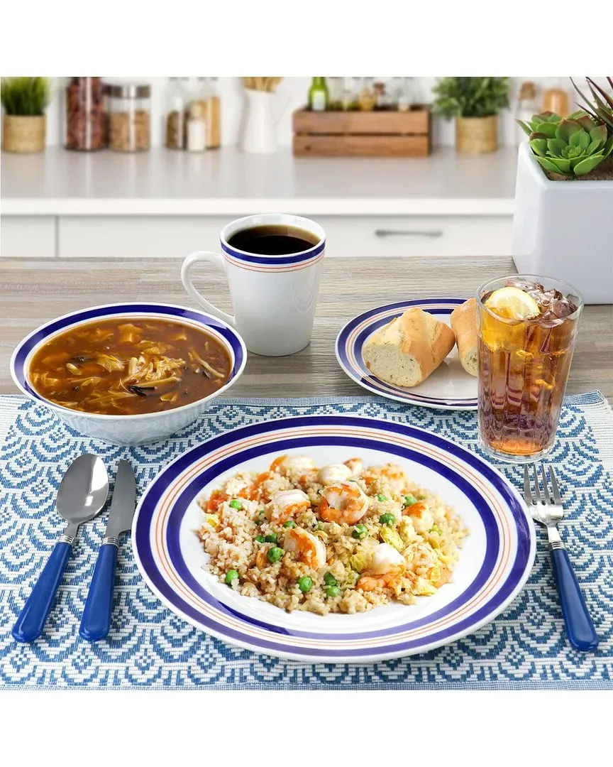 32pc Ceramic Dinnerware Set - White image