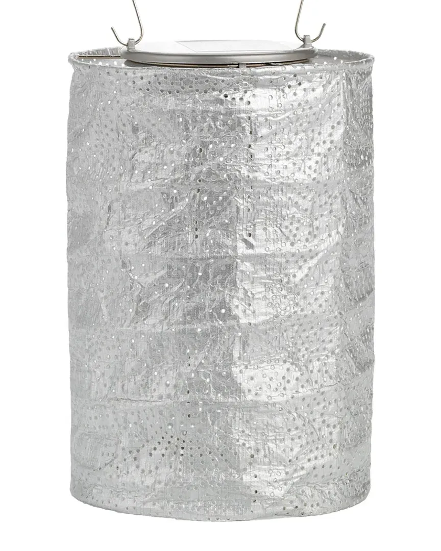 Soji Stella Cylinder Solar Lantern - Silver