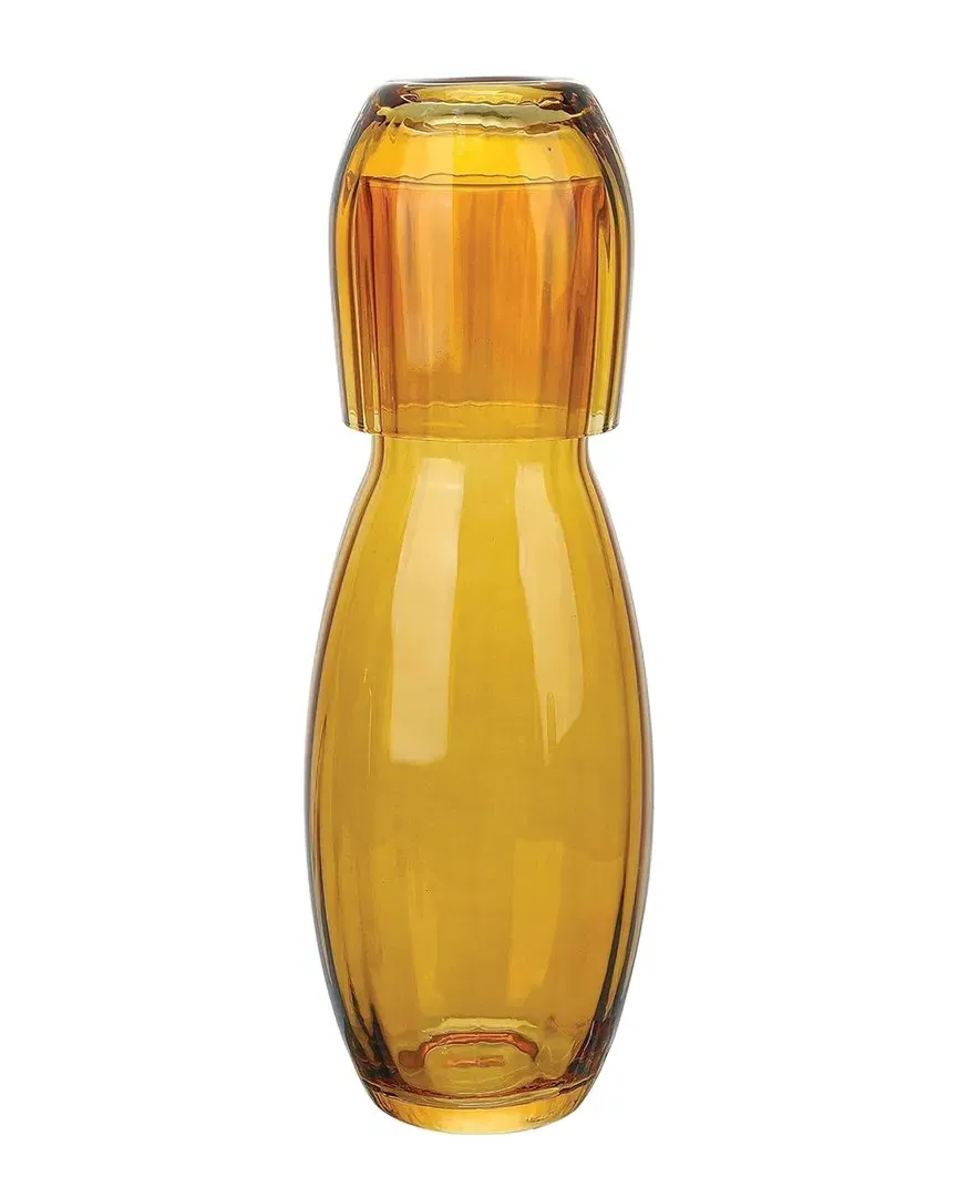 Bedside Carafe 2pc Set - Amber, Glass image