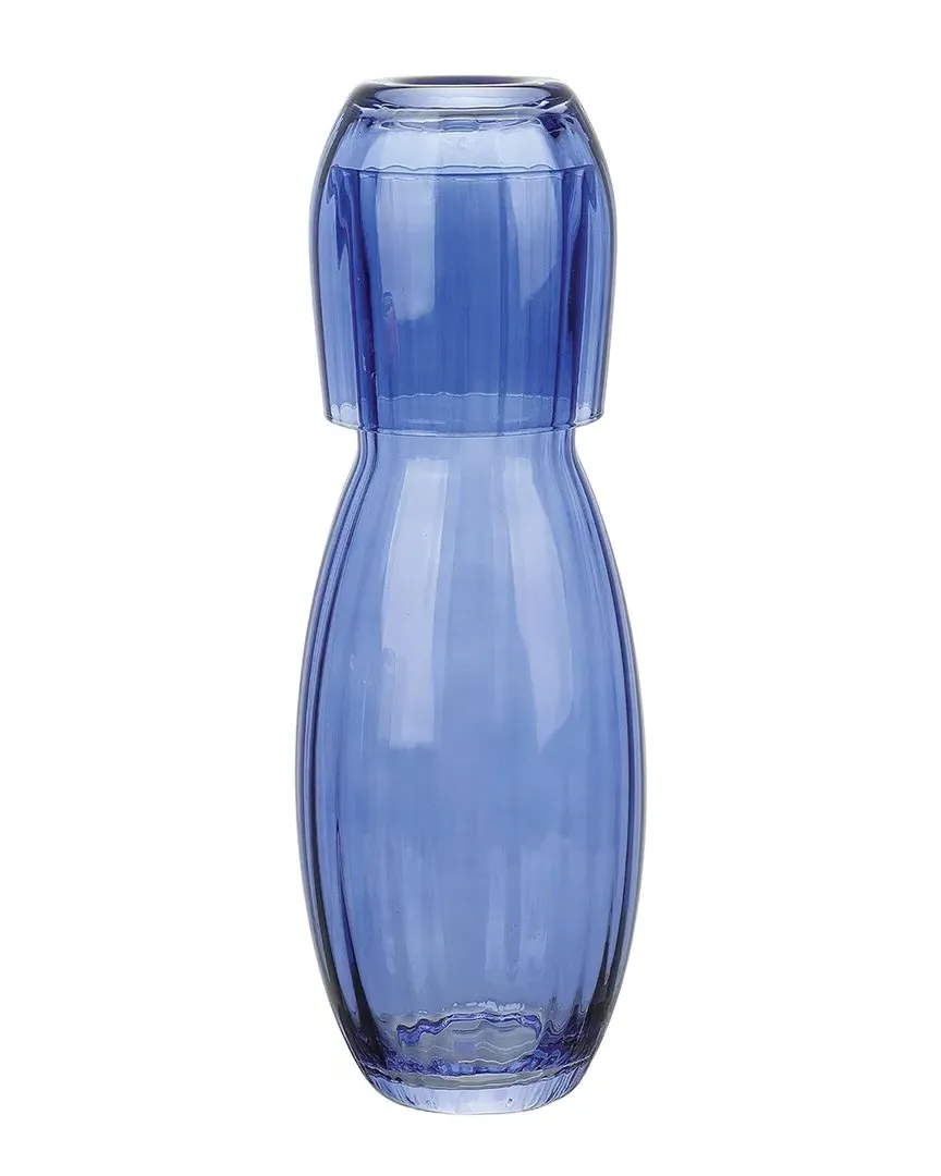 Bedside Carafe 2pc Set - Blue, Glass