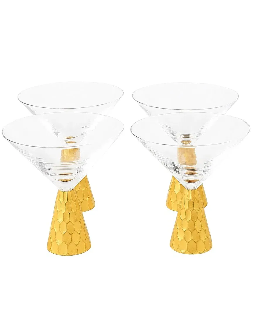 Daphne Set of 4 Martini Glasses - Gold image