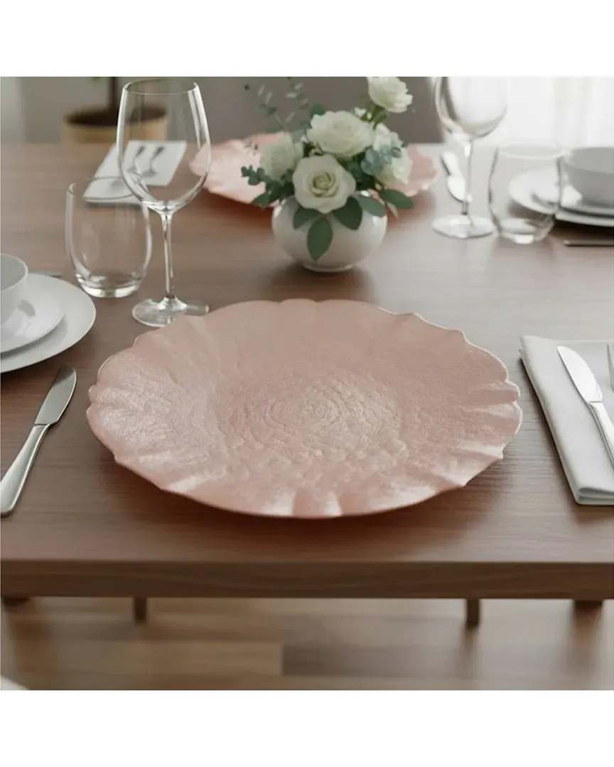 Ice Queen Charger Plate - Pink, Glass image