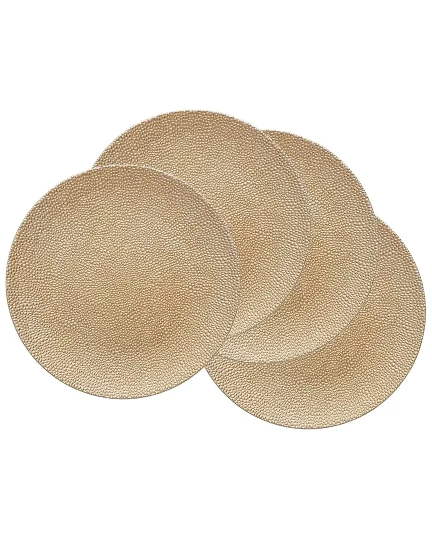 Phoenix Set of 4 Charger Plates - Gold, Polypropylene