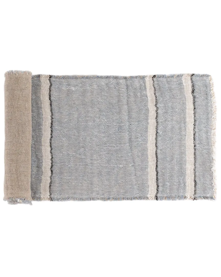 Akin 108in Table Runner - Limestone, Linen