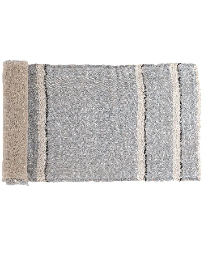 Akin 60in Table Runner - Limestone, Linen