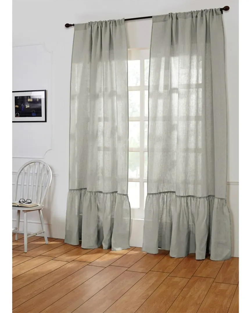 Caprice Curtain Panel - Green, Linen