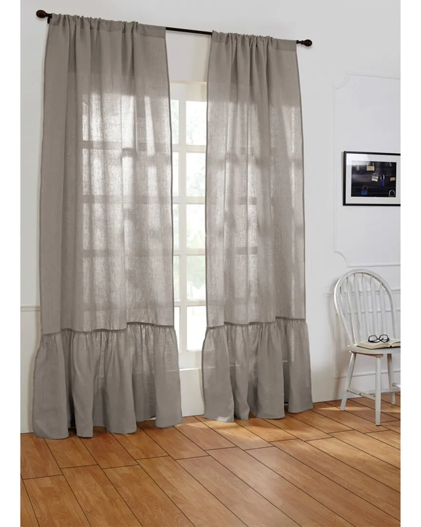 Caprice Curtain Panel - Grey, Linen